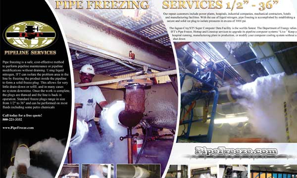 Pipe Freeze Plug Services